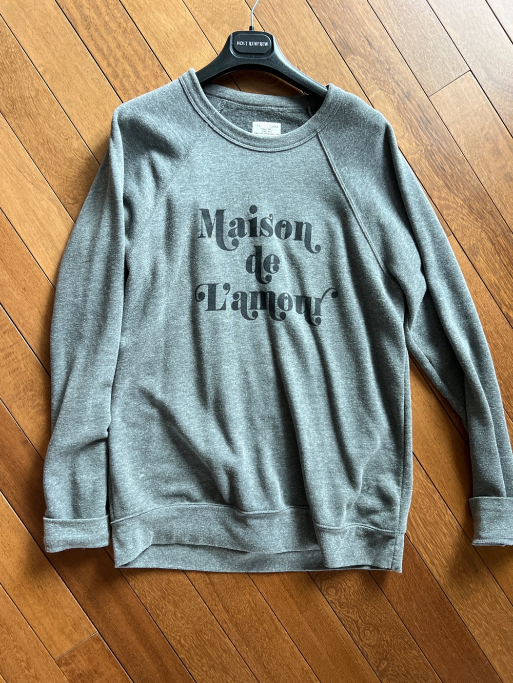 Ellandemm Maison de L'amour Gray Graphic Sweatshirt
